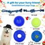 Yipetor Dog Squeaky Toy Ball, Aggressive Chewers, TPR Rubber Soft Spiked Ball Interactive Toys, Water Toy, High Bounce Tennis, IQ Training Ball, Rope, Teeth Cleaning, for Medium Large Dogs (6 Pack)