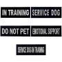 Service Dog Do Not Pet in Training Emotional Support Vest / Harnesses Morale Tactical Patch Embroidered Badge Fastener Hook & Loop Emblem, 1.5 X 4 Inch, 5 Pcs