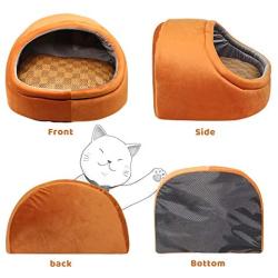 Autokcan Cat Beds, Washable Cat House Cave with Anti-Slip & Water-Resistant Bottom for Indoor Small Cats, Puppy, Kitten Under 9LB（14''X14''X9''）