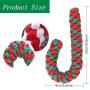 ASZX 1pcs Christmas Cotton Crutch Dog Rope Toys,Candy Cane Rope Toy Puppy Dog Chew Toys Interactive Cotton Rope Toys,Pet Training Toy for Pet Teeth Cleaning,Color Random