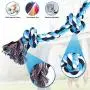Dog Rope Toy for Aggressive Chewers, Super Large(35 Inch, 1.6 Pounds, 5 Knots)Durable Cotton Rope Toy for Large Powerful Breed Dog, Tough Tug of War Rope Toy for Chewing and Teething Cleaning (Blue) Dog Rope Toy for Aggressive Chewers, Super Large(35 Inch, 1.6 Pounds, 5 Knots)Durable Cotton Rope Toy for Large Powerful Breed Dog, Tough Tug of War Rope Toy for Chewing and Teething Cleaning (Blue)