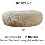 Zerohub Calming Dog Bed, Ultra Soft Faux Fur Donut Cuddler Dog Bed with Anti-Slip & Waterproof Base, Machine Washable Round Pet Bed for Small Medium Dogs and Cats (Multiple Sizes)