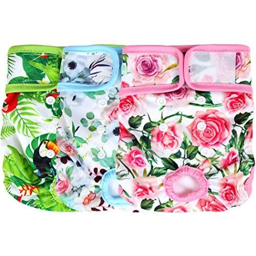 wegreeco Washable Female Dog Diapers (Pack of 3)