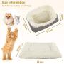 MeiLiMiYu Self-Warming Cat Bed Pad for Indoor Cats,2-in-1 Foldable Convertible Plush Cat Sleeping Bag for Small Cat