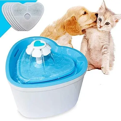 LOVSHARE Pet Water Fountain- Healthy and Hygienic Drinking Fountain 2L Super Quiet Flower Automatic Electric Water Bowl with 4 Replacement Filters for Dogs, Cats, Birds and Small Animals LOVSHARE Pet Water Fountain- Healthy and Hygienic Drinking Fountain 2L Super Quiet Flower Automatic Electric Water Bowl with 4 Replacement Filters for Dogs, Cats, Birds and Small Animals