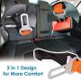 AUTOWT Dog Seat Belt, Upgrade 2 in 1 Latch Bar Attachment Dog Car Seatbelt Metal Buckle Elastic Bungee Buffer Reflective Nylon Belt Tether Connect to Dog Harness for Pet Safety