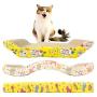 chenming Cat Scratch pad, Cat Scratcher Cardboard,Scratcher with Catnip,Cat Toy Scratch Board Lounge Refill
