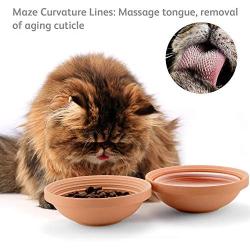 Awinro Cat Food Bowl, Shallow Pet Food Bowls Set, Handmade Clay Slow Feeding Supplies Bowls for cat, Original Design (Set of 1)