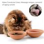 Awinro Cat Food Bowl, Shallow Pet Food Bowls Set, Handmade Clay Slow Feeding Supplies Bowls for cat, Original Design (Set of 1)