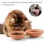 Awinro Cat Food Bowl, Shallow Pet Food Bowls Set, Handmade Clay Slow Feeding Supplies Bowls for cat, Original Design (Set of 1) Awinro Cat Food Bowl, Shallow Pet Food Bowls Set, Handmade Clay Slow Feeding Supplies Bowls for cat, Original Design (Set of 1)