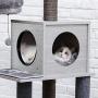 PAWZ Road from 51 to 57 Inches Cat Tree Modern Cat Tower Featuring 2 Super Large Condo, Sturdy Scratching Posts, and Removable Soft Perches