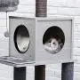 PAWZ Road from 51 to 57 Inches Cat Tree Modern Cat Tower Featuring 2 Super Large Condo, Sturdy Scratching Posts, and Removable Soft Perches