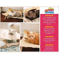 Toby + Atheni Cat Hammock - Perfect Cat Bed & Furniture, Perch for Indoor Cats or Small to Medium Cat and Dog Hammock Bed - Bonus Mouse
