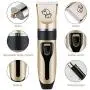 HATALKIN Dog Clippers, Professional Low Noise Rechargeable Pet Hair Grooming Clippers Kit Cordless Electric Clipper Shaver for Small Large Dogs Cats Animals (Black) (Black)