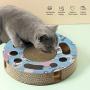 TNZMART Cat Scratcher Cardboard with Bells, Corrugated Cat Scratch Pad Interactive Cat Toys for Grind Claws