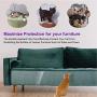 Mantouxixi 8pcs Cat Furniture Protector, Furniture Scratch Guards,Premium Flexible Vinyl Cat Couch Protector Guards with Pins for Protecting Your Upholstered Furniture, Cat Scratch Deterrent Pad