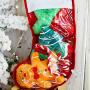 Christmas Dog Stocking Gifts Set - Dog Toy Filled - Festive Puppy Stocking Variety Pack Toy with Squeaky Toy/ Cotton Knotted Rope Toy - 5 Packs