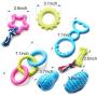 SZKOKUHO 17 Packs Durable Pet Puppy Dog Chew Toys Set Puppy Teething Ball Toys Puppy Rope Dog Tug Toy Safety Design