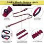 AdventureMore,Comfort Harness & Bungee Leash Set,Nylon,Reflective Adjustable Harness,Shock Absorbing Double Handle Leash XXL Red