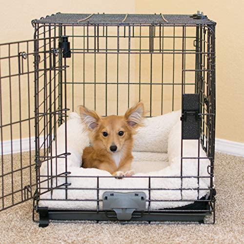 K&H Pet Products Ultra Plush Deluxe Bolster Crate Pad, Fleece.