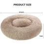 KROSER 24''/32''/40'' Donut Dog Cat Bed Self-Warming & Washable Round Bed Deluxe Soft Plush Cushion Pet Bed