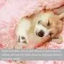 Pink Dog Bed with Blanket Attached Durable Round Dog Pillow Bed Nest, Snooze Sleeping Pet Cushion for Cats Small Medium Dogs…