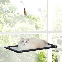 Ropipala Cat Hammock, Washable Cat Window Perch & Sleeping Pad, Cat beds Indoor Hammock for Pets, 360°Sunbath Window, Pet Resting Seat Safety Cat Shelves, Refer to The Installation Tutorial