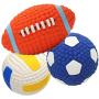 Durable Squeaky Dog Play Chew Fetch Ball Football Suit for Toy Interactive Fetch and Play Accessories