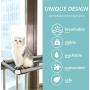 Tocypho Space Saving Cat Window Perch Pet Resting Cat Window Hammock Bed Kitty Window Sunny Seat with Upgraded 4 Big Suction Cups Holds Up to 40lbs