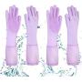 2 Pairs Magic Silicone Gloves, Pet Grooming Gloves Hair Removal, Dogs & Cats Bath Scrubber with High Density Teeth Cleaning Gloves, Reusable Kitchen Dishwashing Gloves