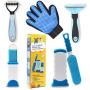 PetHaven Pet Hair Remover Glove & Self Cleaning Fur Remover Lint Remover Brush Bundle- Dog Brush and Cat Brush for Shedding & Undercoat Grooming Bundle,Long Short Pet Hair and Pet Hair Remover for Car
