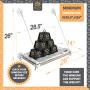 Cat Window Perch - Free Fleece Blanket and Toy – Extra Large and Sturdy – Holds Two Large Cats – Easy to Assemble!