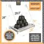 Cat Window Perch - Free Fleece Blanket and Toy – Extra Large and Sturdy – Holds Two Large Cats – Easy to Assemble!