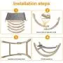 BEELIKE Cat Hammock Toys Kitten Swing House Bed Wooden Rocking Chair Toys BEELIKE Cat Hammock Toys Kitten Swing House Bed Wooden Rocking Chair Toys