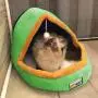 Chenyouwen Pet Beds Great Pet Dog Cat Warm Soft Bed Pet Cushion Dog Kennel Cat Castle Foldable Puppy House with Toy Ball, Size:L(Camel Color) (Color : Green) Chenyouwen Pet Beds Great Pet Dog Cat Warm Soft Bed Pet Cushion Dog Kennel Cat Castle Foldable Puppy House with Toy Ball, Size:L(Camel Color) (Color : Green)
