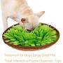 Lainrrew Dog Snuffle Mat, Interactive Dog Puzzle Encourage Natural Foraging Skills & Stress Release Dog Snuffle Bowl for Dogs Cats Pets