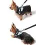 Uheng Service Vest Dog Harness - Adjustable Nylon Vest with Reflective Patches for Little Teddy, Pago, Bichon, Mini Doberman in Training (7-9lbs)