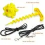 SUHINFE Dog Tie Out Cable and DOD Stake, Muti-Function Pet Tie Out Cable with Dog Molar Ball Toy for Small, Medium, Large Dog, Yard, Garden, Camping and Outside SUHINFE Dog Tie Out Cable and DOD Stake, Muti-Function Pet Tie Out Cable with Dog Molar Ball Toy for Small, Medium, Large Dog, Yard, Garden, Camping and Outside