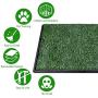 CHIFONG Dog Potty Pet Grass Pad 30'' x 20'' Dog Home Training Toilet Portable Relief System Grass Surface Dog Mat, Bite Resistant Turf Patch, Large Artificial Grass Turf Indoor Outdoor