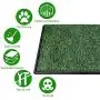 CHIFONG Dog Potty Pet Grass Pad 30'' x 20'' Dog Home Training Toilet Portable Relief System Grass Surface Dog Mat, Bite Resistant Turf Patch, Large Artificial Grass Turf Indoor Outdoor