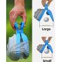 DOGOPAL Pooper Scooper, Portable Poop Scoop for Dog and Cat Waste Pick-up, Expandable Waste Compartment with Squeezable Handle (L, Blue)