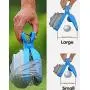 DOGOPAL Pooper Scooper, Portable Poop Scoop for Dog and Cat Waste Pick-up, Expandable Waste Compartment with Squeezable Handle (L, Blue)
