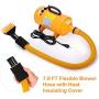 Free Paws Pet Dryer for Dog Cat Hair Blower, Portable Grooming Professional 4HP Forced Air Force Dryer for Dogs with Heating, for Large Small Pets Dogs Cats, Variable Speed (Yellow)