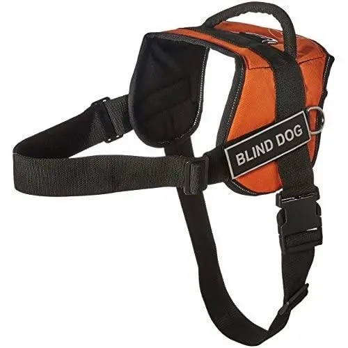 Dean & Tyler Fun Blind Dog X-Large Orange Harness with Reflective Trim Dean & Tyler Fun Blind Dog X-Large Orange Harness with Reflective Trim