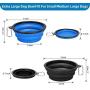 Kytely 2 Pack Extra Large Collapsible Dog Bowls, 34oz Foldable Dog Travel Bowls, Portable Dog Water Food Bowl with Carabiner, Pet Feeding Cup Dish for Traveling, Walking, Parking