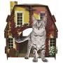 American Cat Club Mediterranean Villa Cat House & Scratcher w/ Catnip