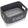 Geyecete Dog Toys Storage Bins Felt pet Baskets,Dog Toy Box Large with Designed Metal Bone-Shaped Handle,Organizer Storage Basket Stitching