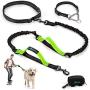 PuppyDoggy Hands Free Dog Leash Reflective 6 ft for Large and Medium Dogs with Adjustable Waist Belt & Chain Martingale Dog Collar & Poop Bag Dispenser for Running Walking Training (Large, Green) PuppyDoggy Hands Free Dog Leash Reflective 6 ft for Large and Medium Dogs with Adjustable Waist Belt & Chain Martingale Dog Collar & Poop Bag Dispenser for Running Walking Training (Large, Green)