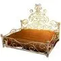 French Iron WHITE SCROLL Dog Pet Cat Bed Victorian Antique Fleur de Lis European by Intelligent Design