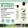 Pet Shampoo & Conditioner, Shed Free 2-in-1, Oatmeal and Honey, Organic, Hypoallergenic, Vegan, Natural Extract, for Healthy Skin & Coat, 32 Fl Oz, for Dry Itchy Skin, All Breeds, by Natural Wunderz